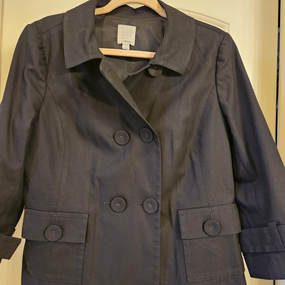 Halogen Double-Breasted Twill Jacket - image 1